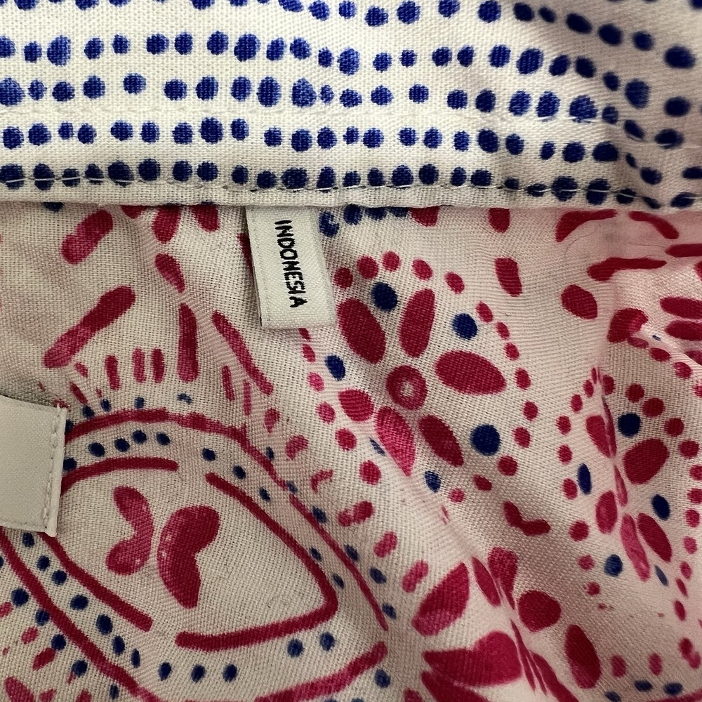 Foxcroft Easy Care Button Down Geometric Pink Blu… - image 9